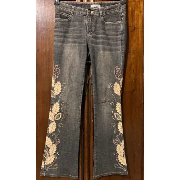 $149 Lucent Vintage Embroidered Jeans Bell Bottoms - Picture 4 of 5